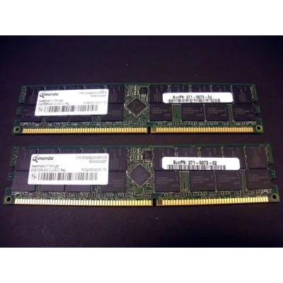 X8006A-Z - Sun 2GB Kit (2 X 1GB) PC3200 DDR-400MHz ECC Unbuffered CL3 184-Pin DIMM Memory