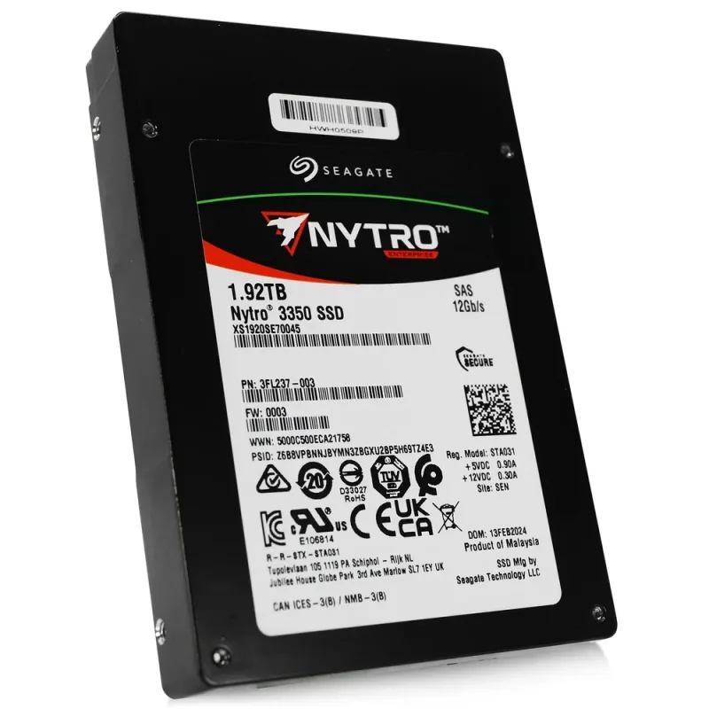 Seagate XP3200LE10005 Nytro 5550M 3.2TB PCI Express 4.0 x4 NVMe 3D Enterprise Triple-Level Cell Mixed Use 2.5-inch Solid State Drive. In Stock