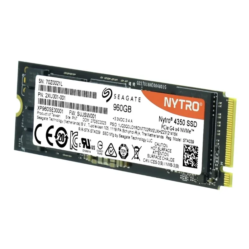 Seagate XP960SE30001 Nytro 4350 960GB PCI Express 4.0 x4 NVMe Solid State Drive