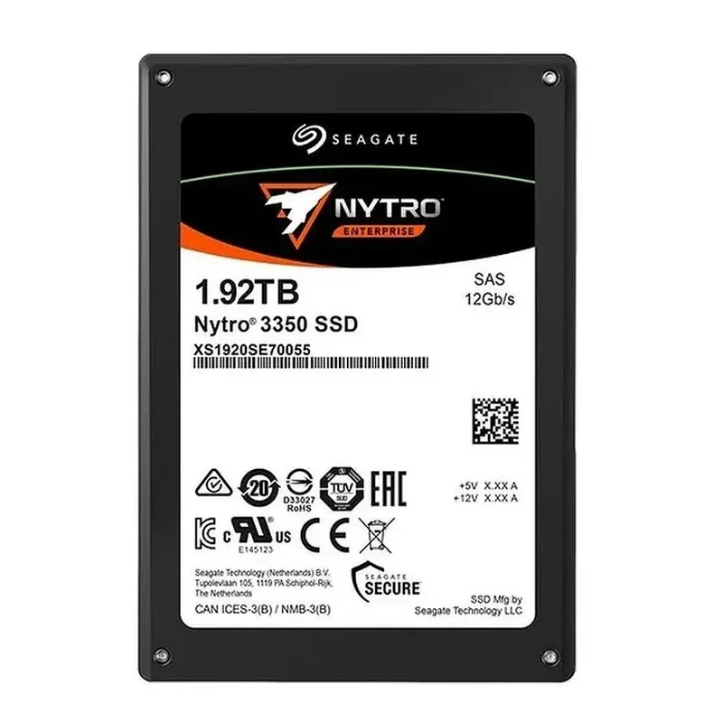 Seagate XS1920SE70055 Nytro 3350 Series 1.92TB 3D Triple-Level Cell SAS 12Gb/s Scaled Endurance (SED) 2.5-Inch Enterprise Solid State Drive. In Stock