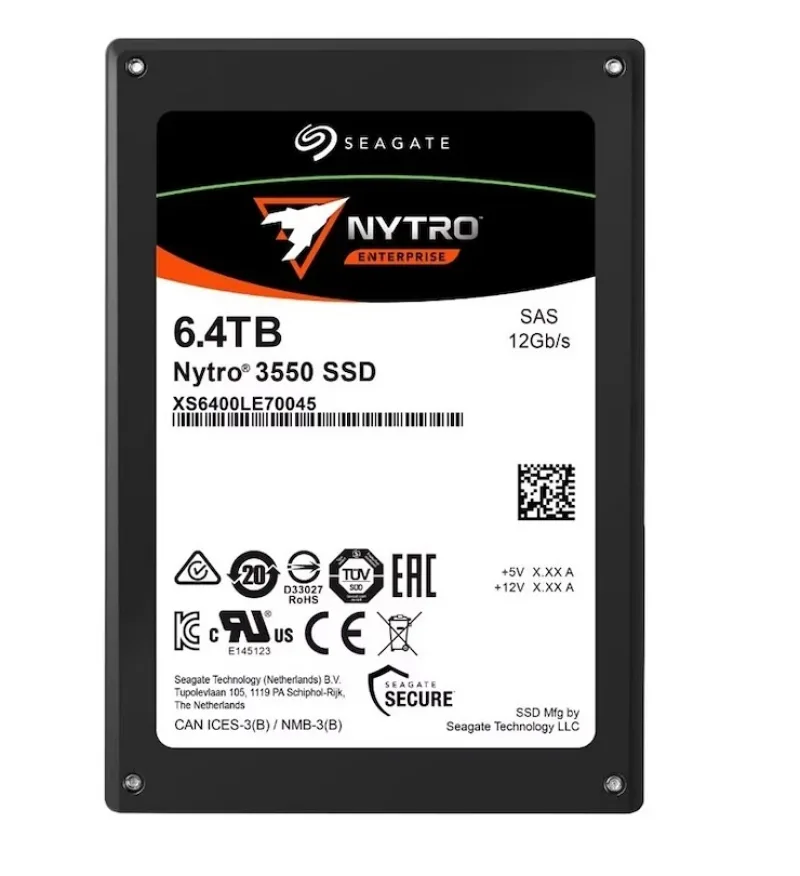 Seagate XS6400LE70045 Nytro 3550 6.4TB Triple-Level Cell SAS 12Gb/s 2.5-In Solid State Drive. In Stock