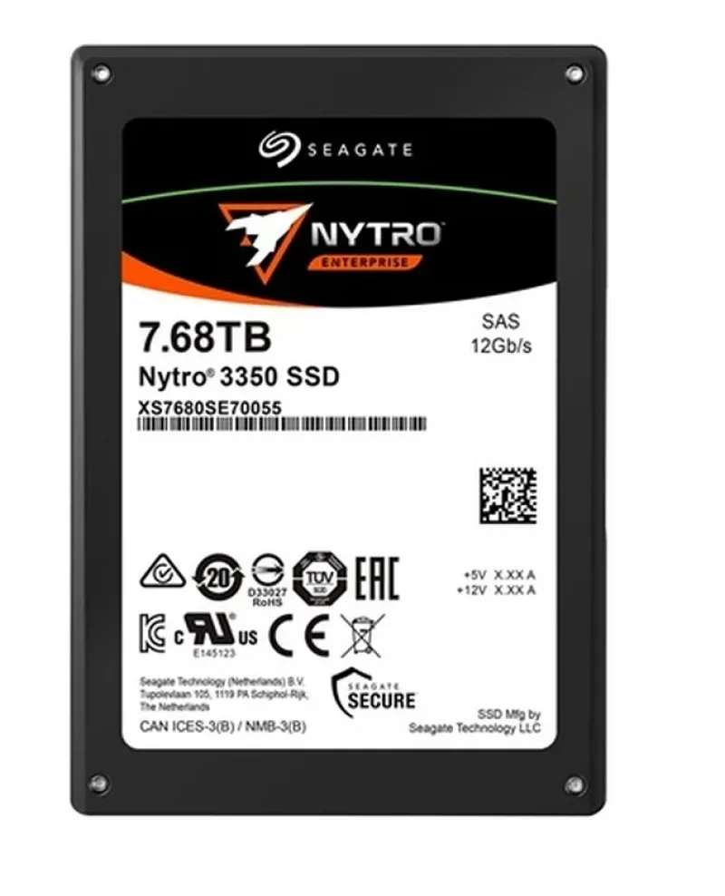 Seagate XS7680SE70055 Nytro 3350 7.68TB SAS 12Gb/s SFF 2.5-Inch Solid State Drive. In Stock