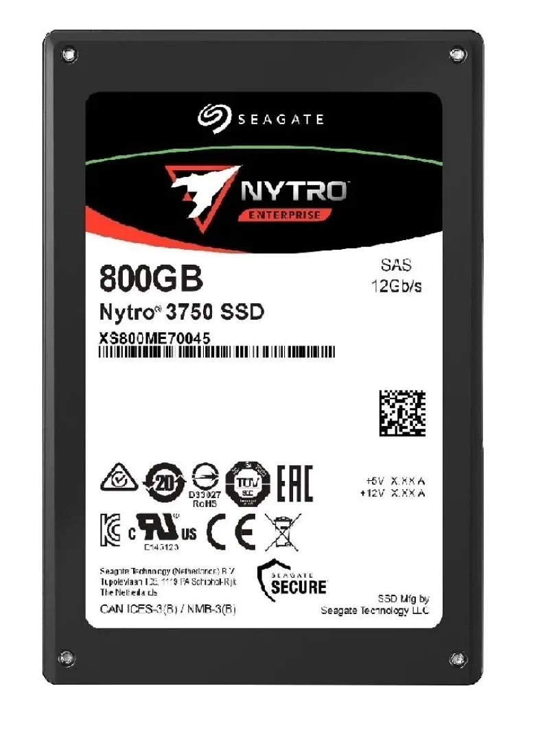 Seagate XS800ME70045 Nytro 3750 800GB ETriple-Level Cell SAS 12Gb/s 3D 2.5-Inch 15mm Solid State Drive. In Stock
