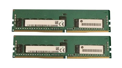 Y3A25AV - HP 32GB Kit (2 X 16GB) PC4-19200 DDR4-2400MHz non-ECC Unbuffered CL17 UDIMM 1.2V Dual-Rank Memory