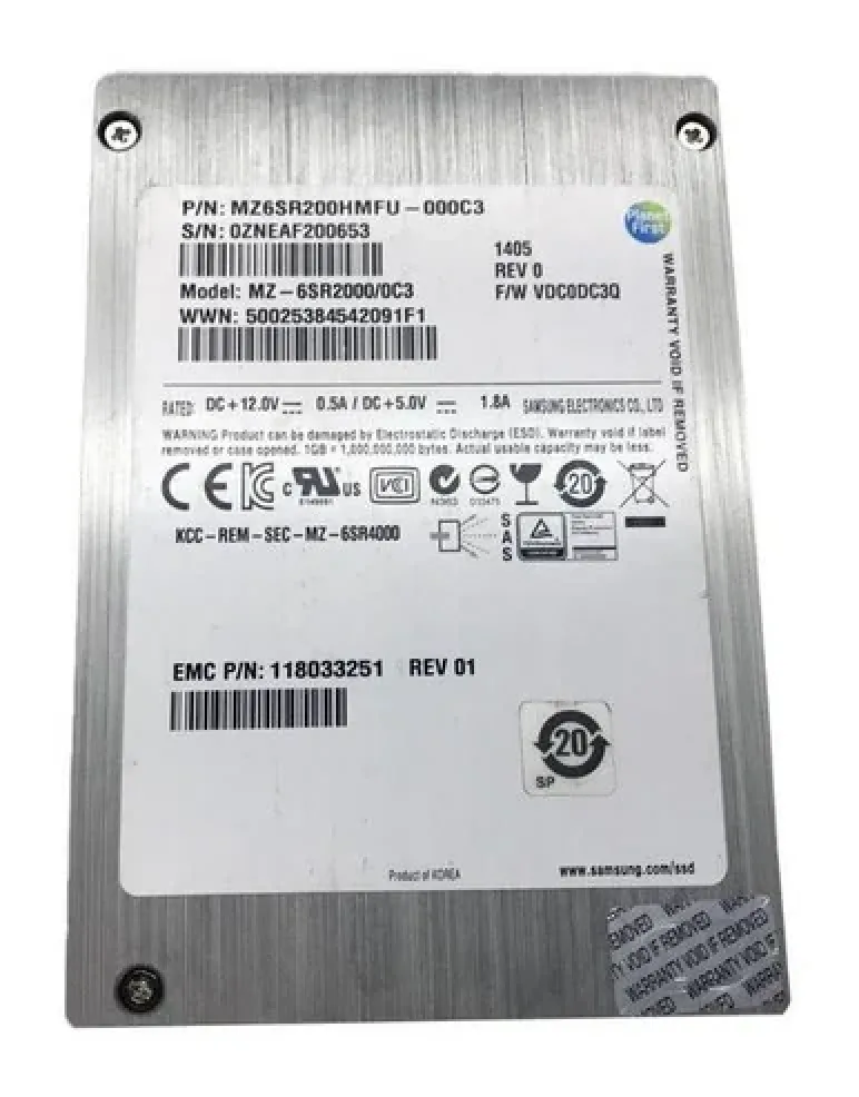 EMC Z16IFE3B200/520UC 200GB Fibre Channel 4Gb/s LFF Solid State Drive