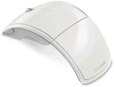 ZJA-00047 - Microsoft Arc Mouse Laser Wireless Radio Frequency White USB Scroll Wheel Symmetrical
